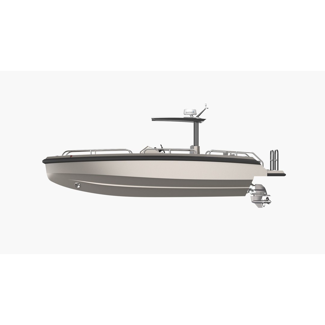 8 Meter Yacht Tender Runabout 3D Model – High Quality VR Ready Asset - View 4