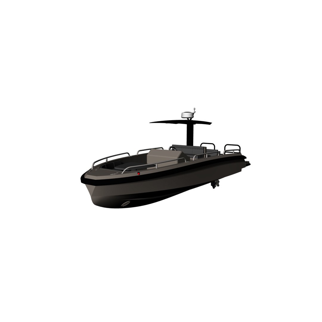 8 Meter Yacht Tender Runabout 3D Model – High Quality VR Ready Asset - View 40