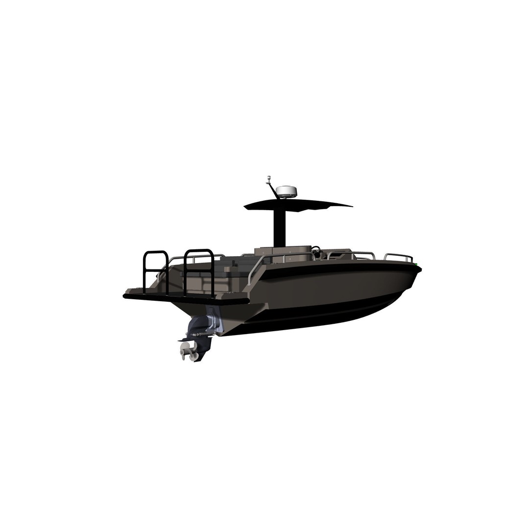 8 Meter Yacht Tender Runabout 3D Model – High Quality VR Ready Asset - View 41