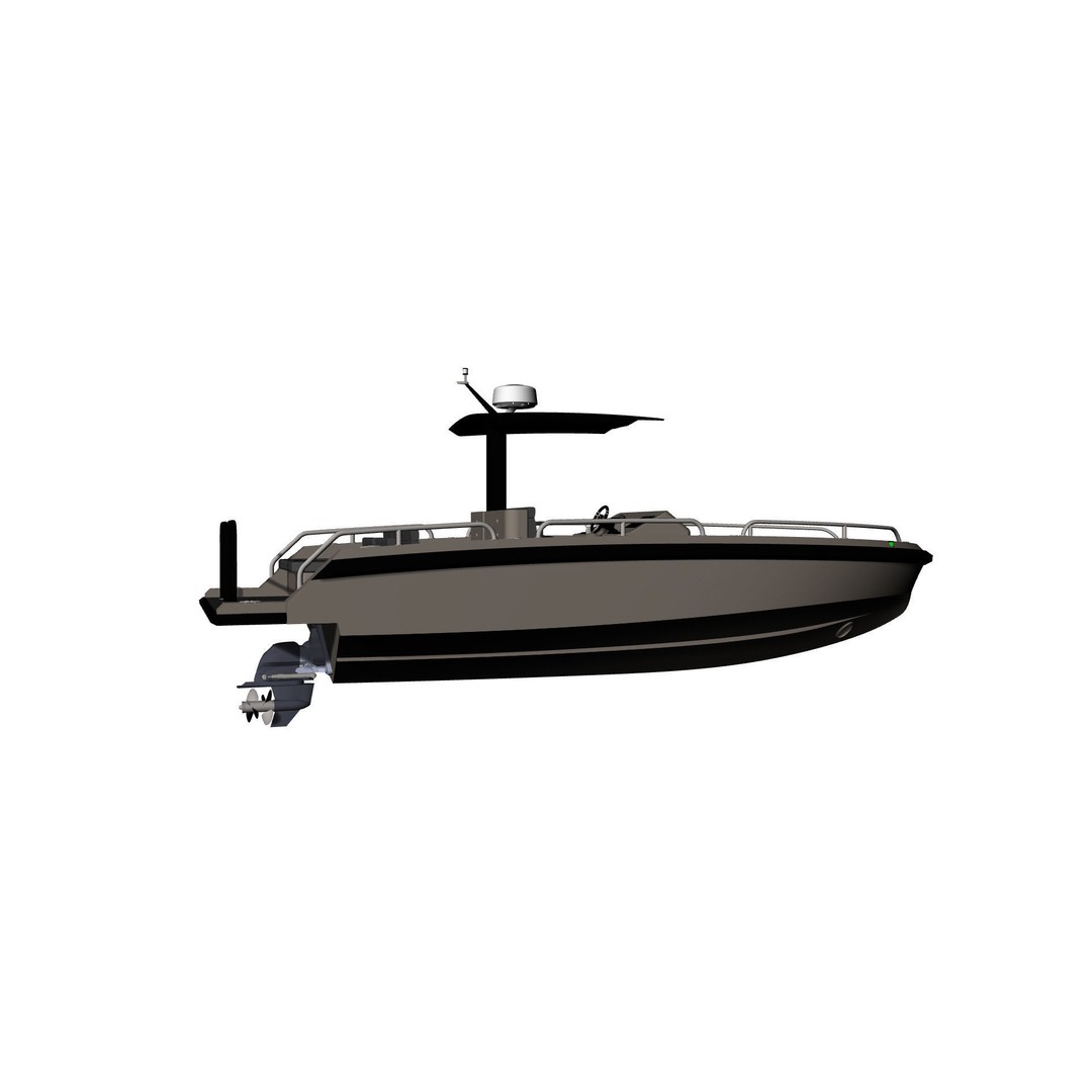 8 Meter Yacht Tender Runabout 3D Model – High Quality VR Ready Asset - View 43