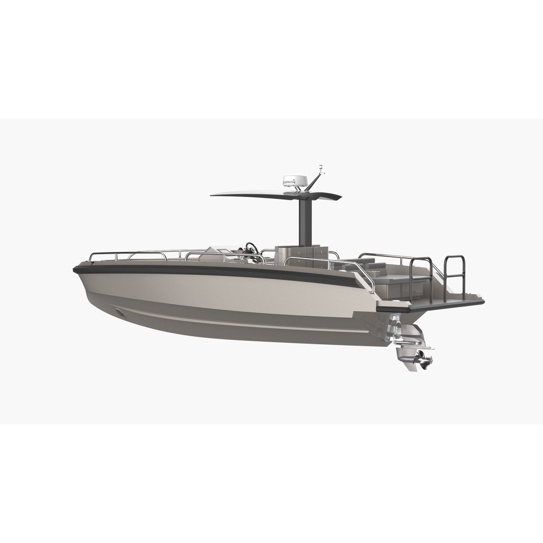 8 Meter Yacht Tender Runabout 3D Model – High Quality VR Ready Asset - View 6