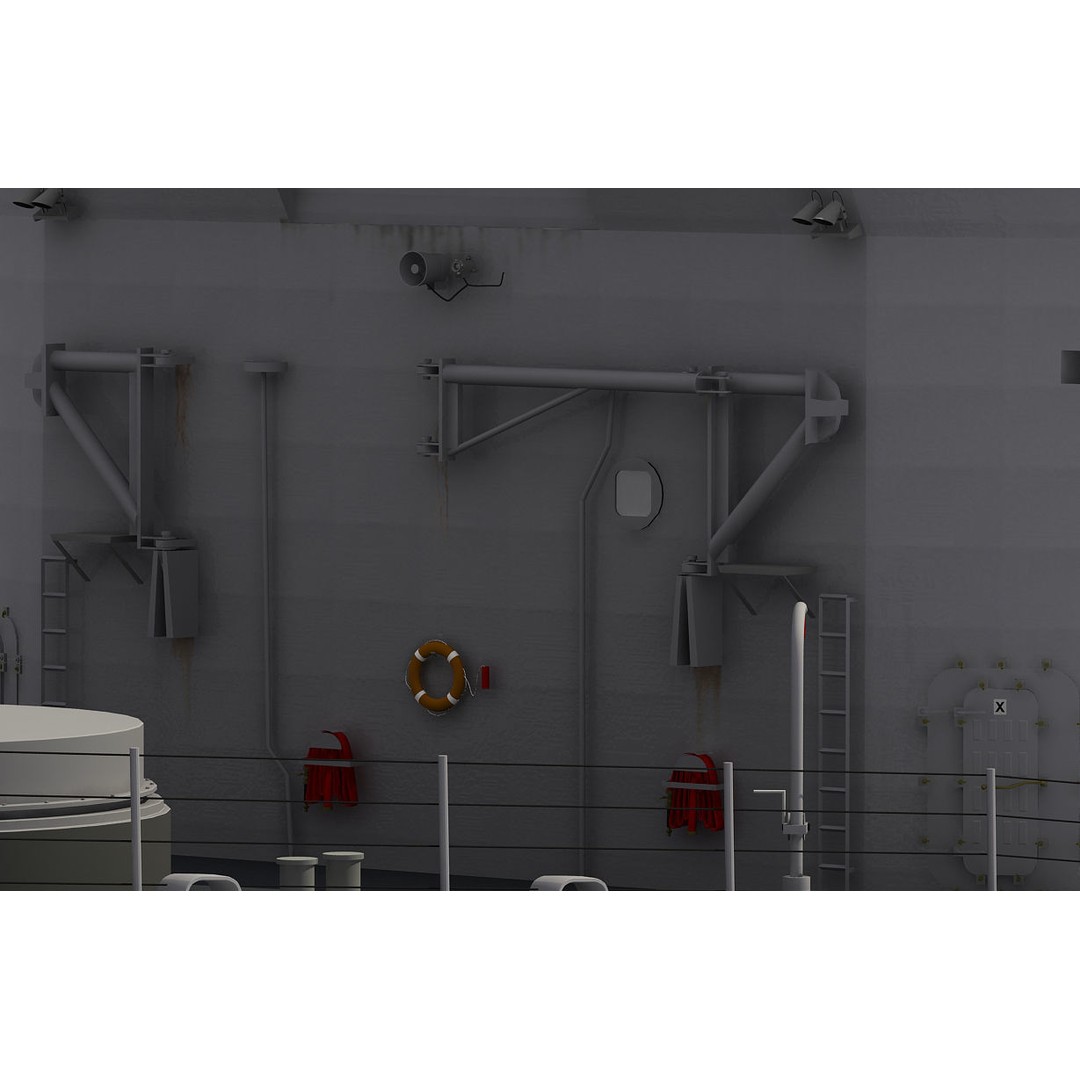 HMAS Adelaide 3D Model – Detailed Australian Perry Class Frigate, FBX - View 12