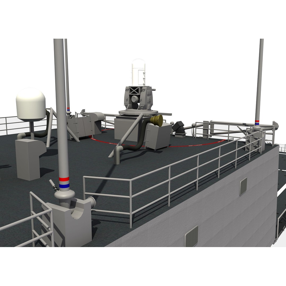 HMAS Adelaide 3D Model – Detailed Australian Perry Class Frigate, FBX - View 17