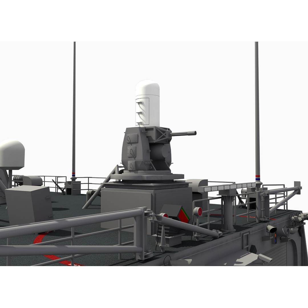 HMAS Adelaide 3D Model – Detailed Australian Perry Class Frigate, FBX - View 18