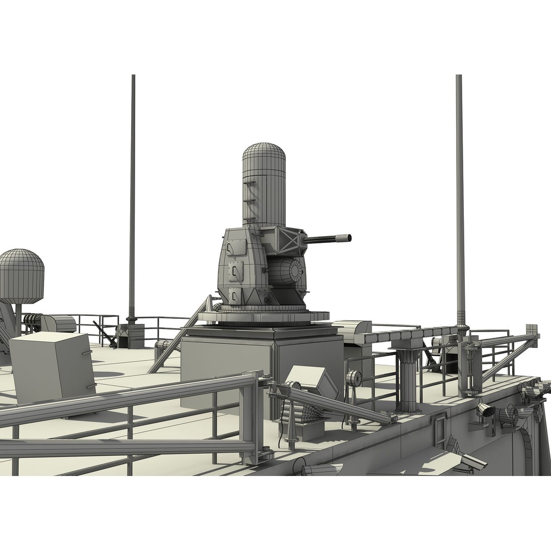 HMAS Adelaide 3D Model – Detailed Australian Perry Class Frigate, FBX - View 19