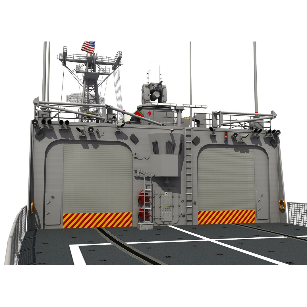 HMAS Adelaide 3D Model – Detailed Australian Perry Class Frigate, FBX - View 22