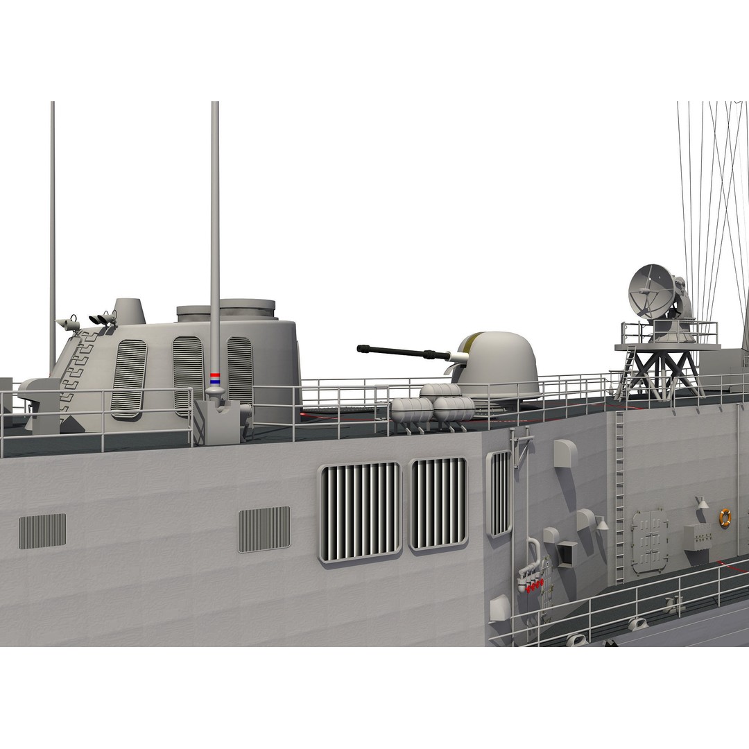 HMAS Adelaide 3D Model – Detailed Australian Perry Class Frigate, FBX - View 24
