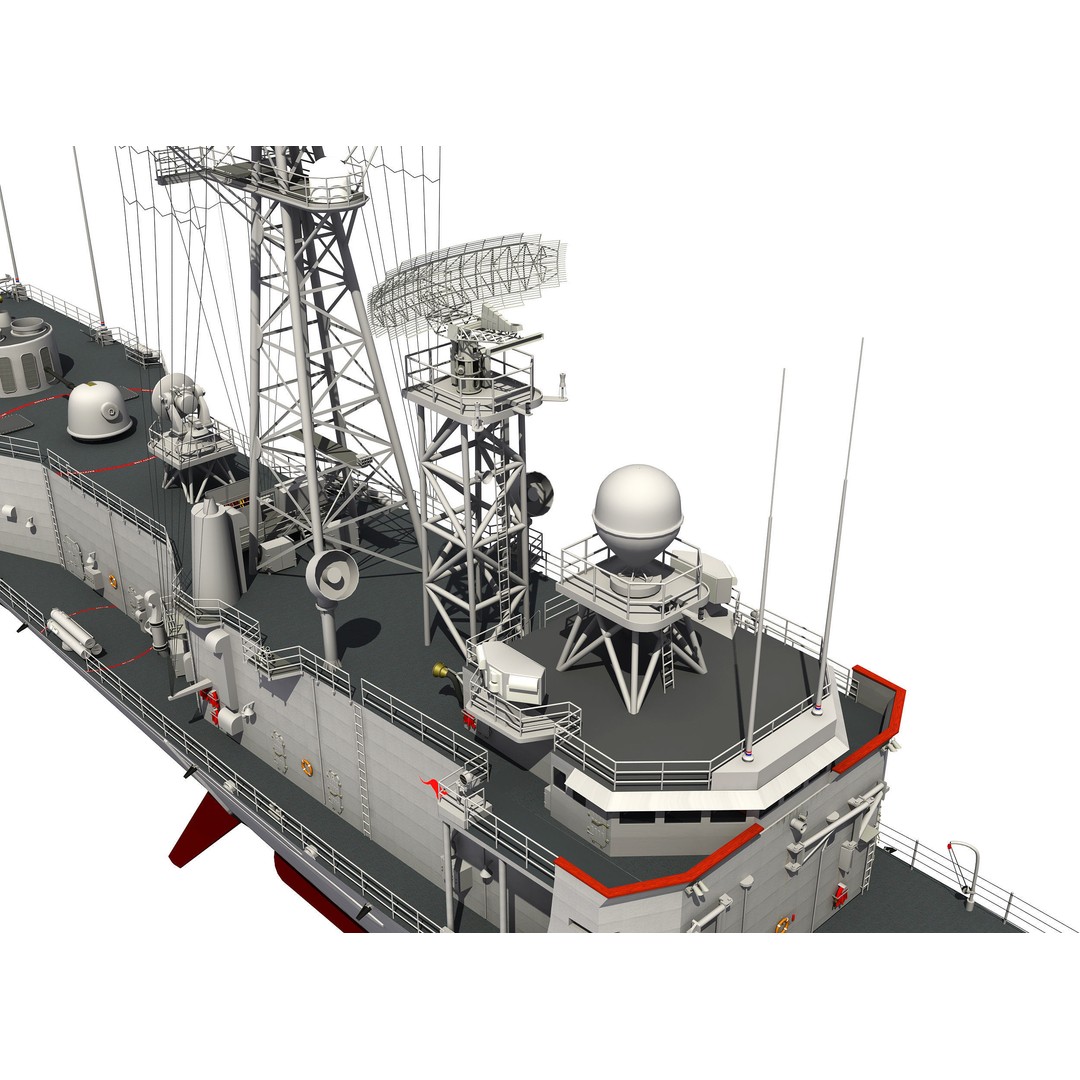 HMAS Adelaide 3D Model – Detailed Australian Perry Class Frigate, FBX - View 5
