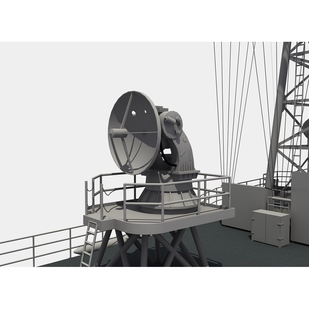 HMAS Adelaide 3D Model – Detailed Australian Perry Class Frigate, FBX - View 9