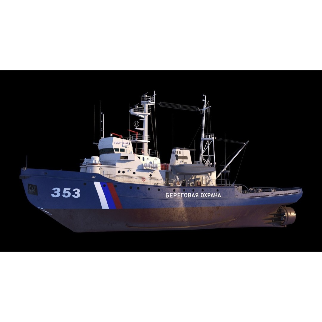 Sorum-Class Tugboat 3D Model – PBR Military Vessel, FBX - View 10