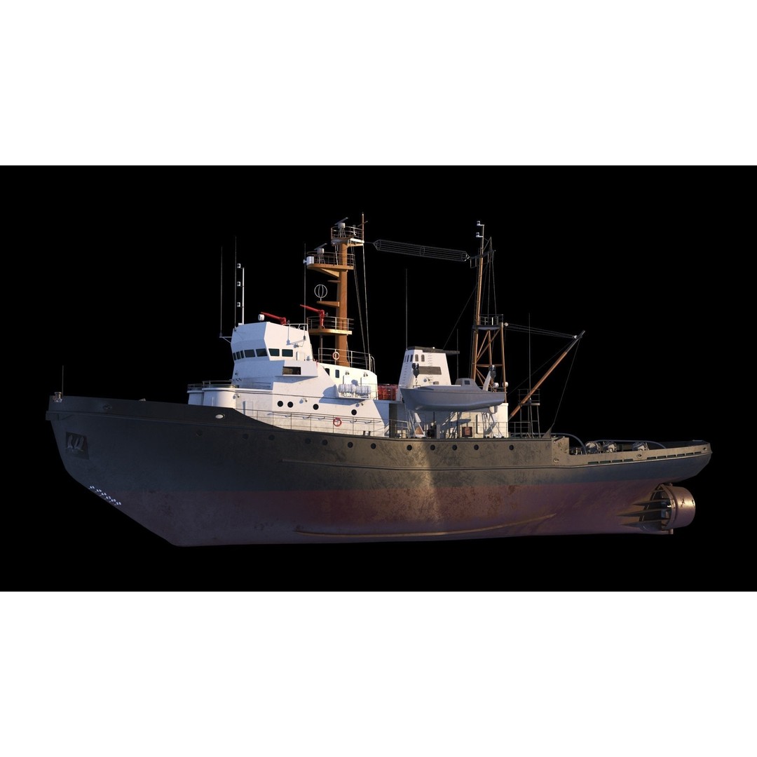 Sorum-Class Tugboat 3D Model – PBR Military Vessel, FBX - View 11