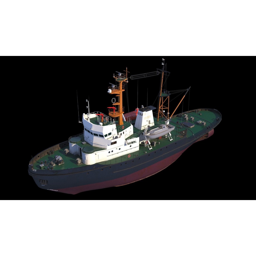 Sorum-Class Tugboat 3D Model – PBR Military Vessel, FBX - View 13