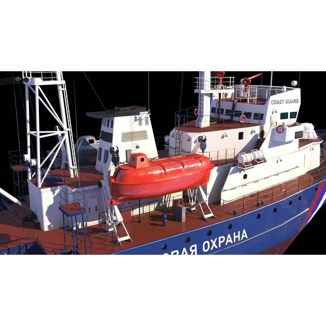 Sorum-Class Tugboat 3D Model – PBR Military Vessel, FBX - View 14