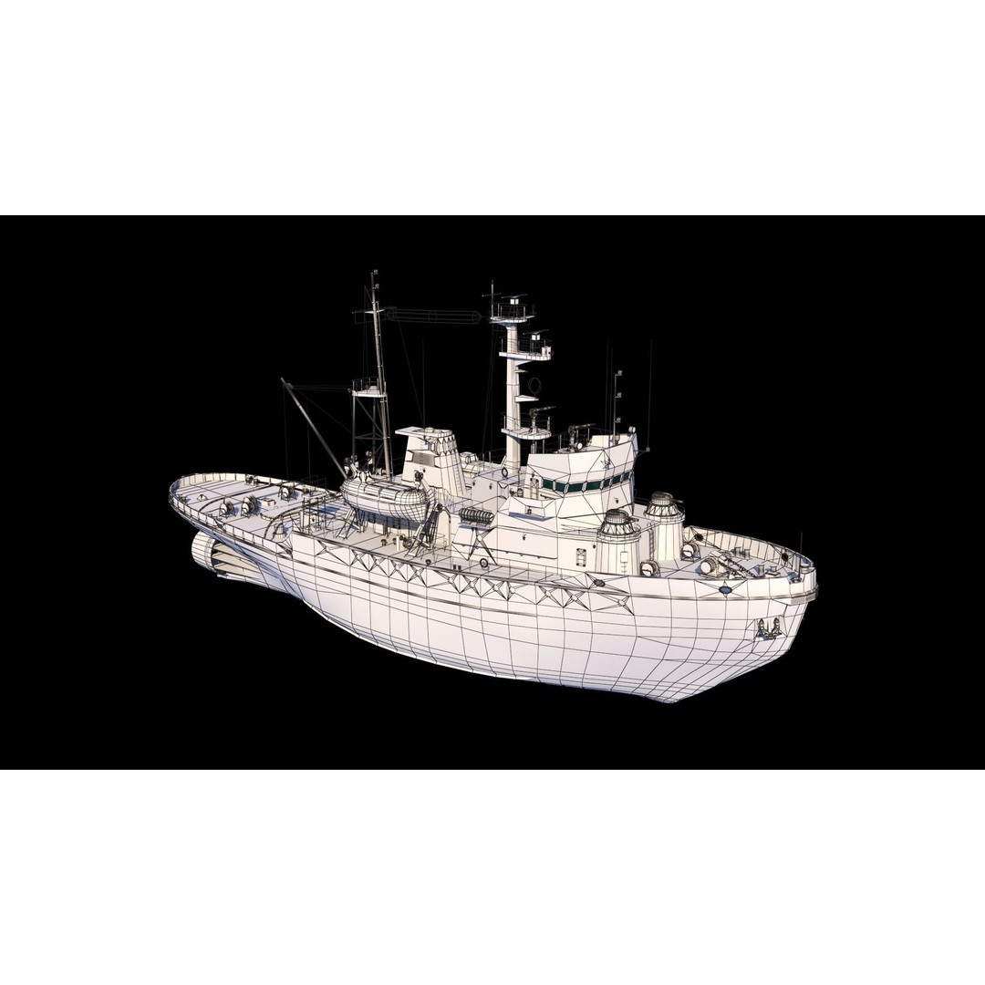 Sorum-Class Tugboat 3D Model – PBR Military Vessel, FBX - View 15