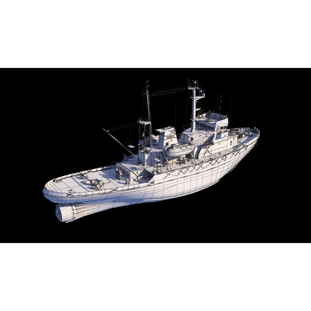 Sorum-Class Tugboat 3D Model – PBR Military Vessel, FBX - View 16