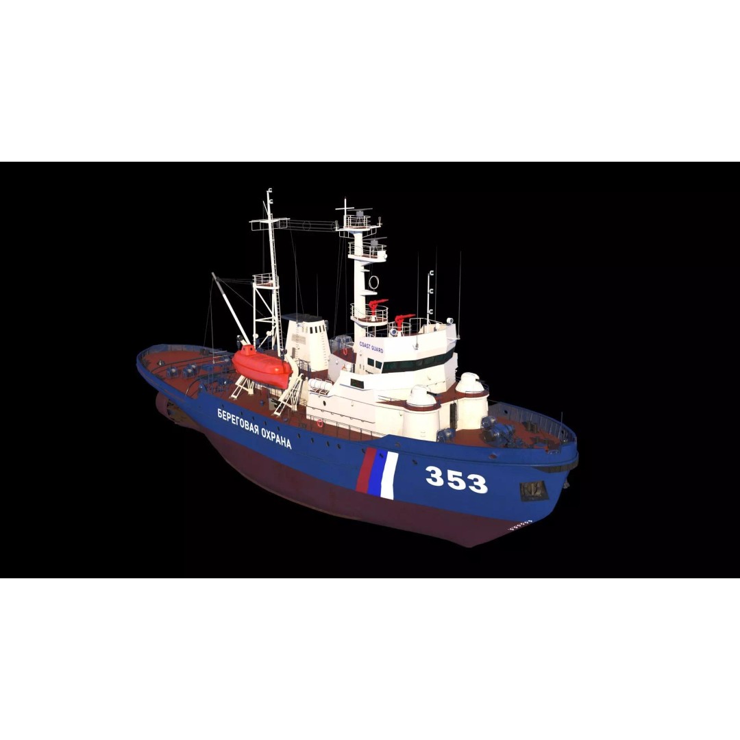 Sorum-Class Tugboat 3D Model – PBR Military Vessel, FBX - View 2