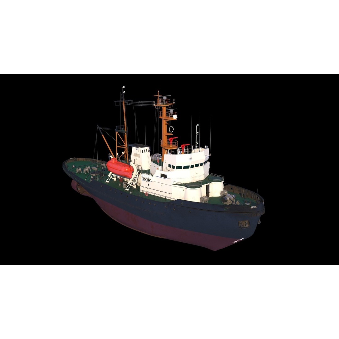 Sorum-Class Tugboat 3D Model – PBR Military Vessel, FBX - View 3