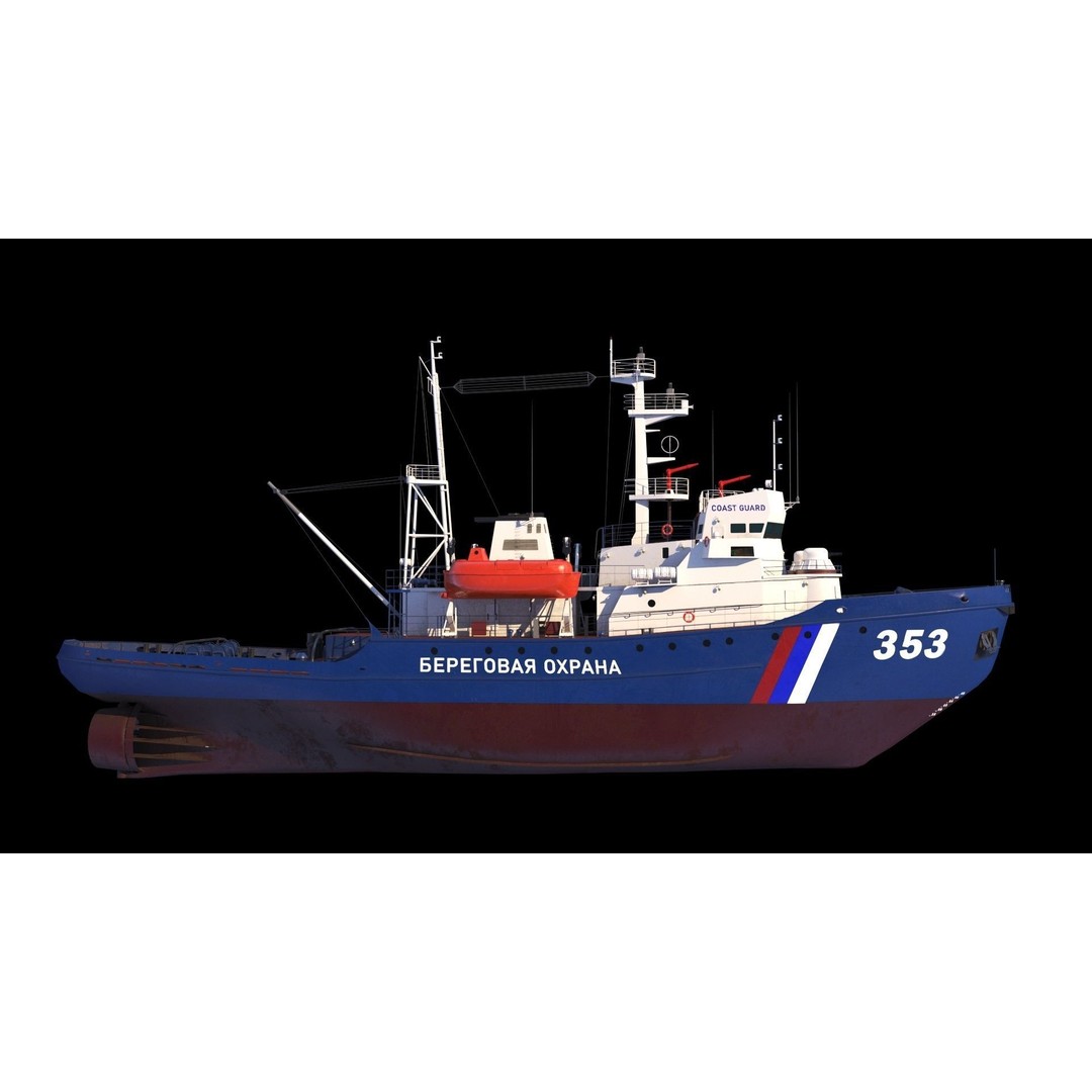 Sorum-Class Tugboat 3D Model – PBR Military Vessel, FBX - View 4