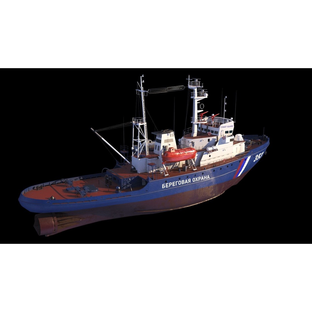 Sorum-Class Tugboat 3D Model – PBR Military Vessel, FBX - View 6