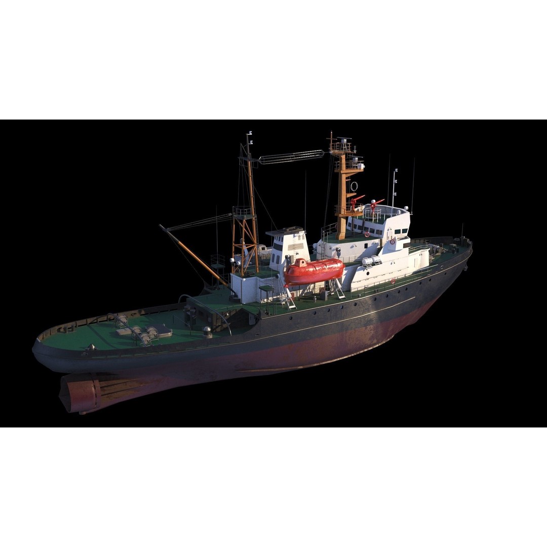 Sorum-Class Tugboat 3D Model – PBR Military Vessel, FBX - View 7