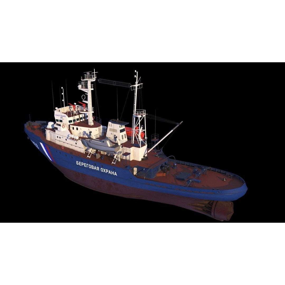 Sorum-Class Tugboat 3D Model – PBR Military Vessel, FBX - View 8