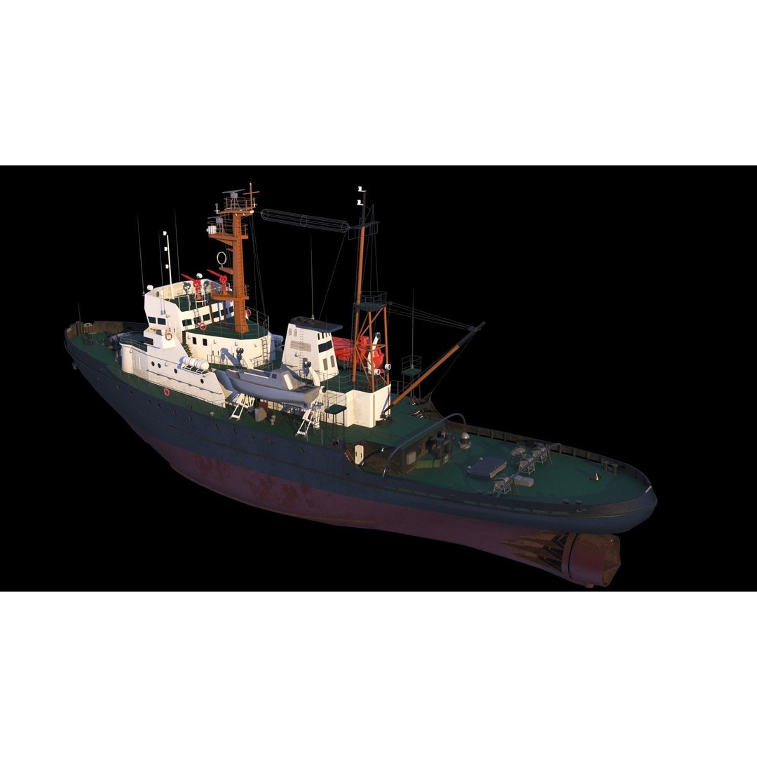 Sorum-Class Tugboat 3D Model – PBR Military Vessel, FBX - View 9