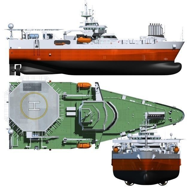 Seismic Survey Vessel 3D Model – Industrial Watercraft, FBX & OBJ
