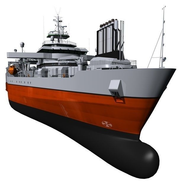 Seismic Survey Vessel 3D Model – Industrial Watercraft, FBX & OBJ - View 20