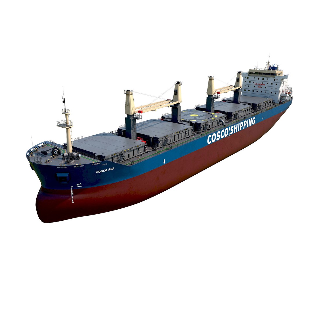 Bulk Carrier Ships 3D Model – High Poly PBR Asset, FBX, OBJ