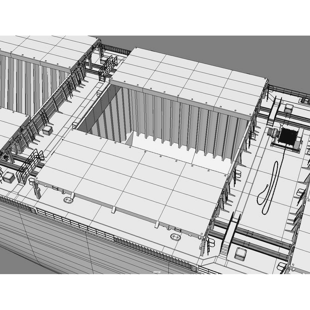 Bulk Carrier Ships 3D Model – High Poly PBR Asset, FBX, OBJ - View 12