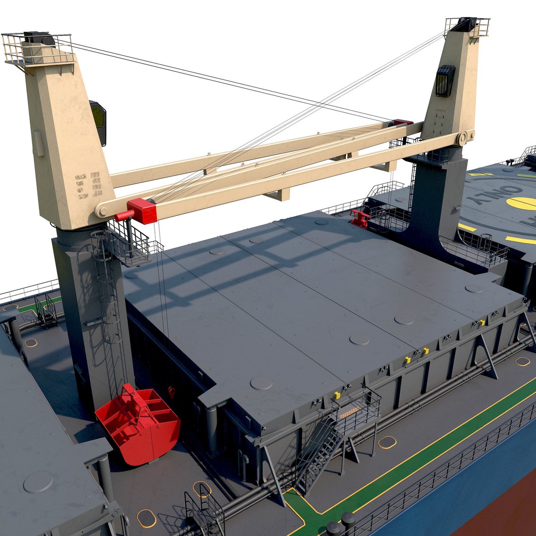 Bulk Carrier Ships 3D Model – High Poly PBR Asset, FBX, OBJ - View 20