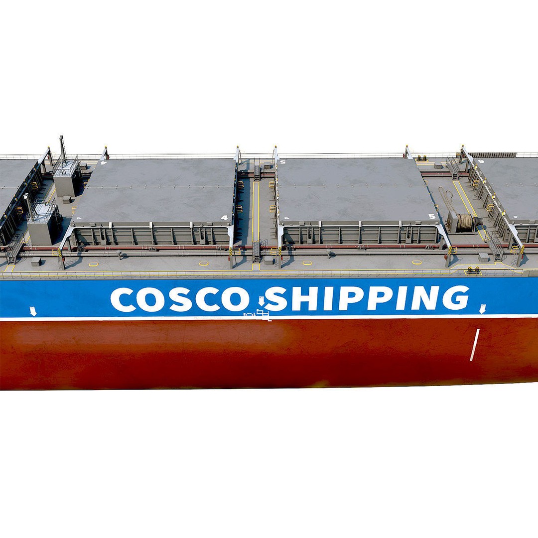 Bulk Carrier Ships 3D Model – High Poly PBR Asset, FBX, OBJ - View 3