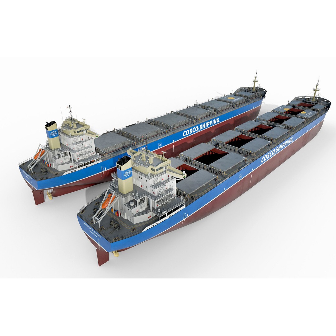 Bulk Carrier Ships 3D Model – High Poly PBR Asset, FBX, OBJ - View 5