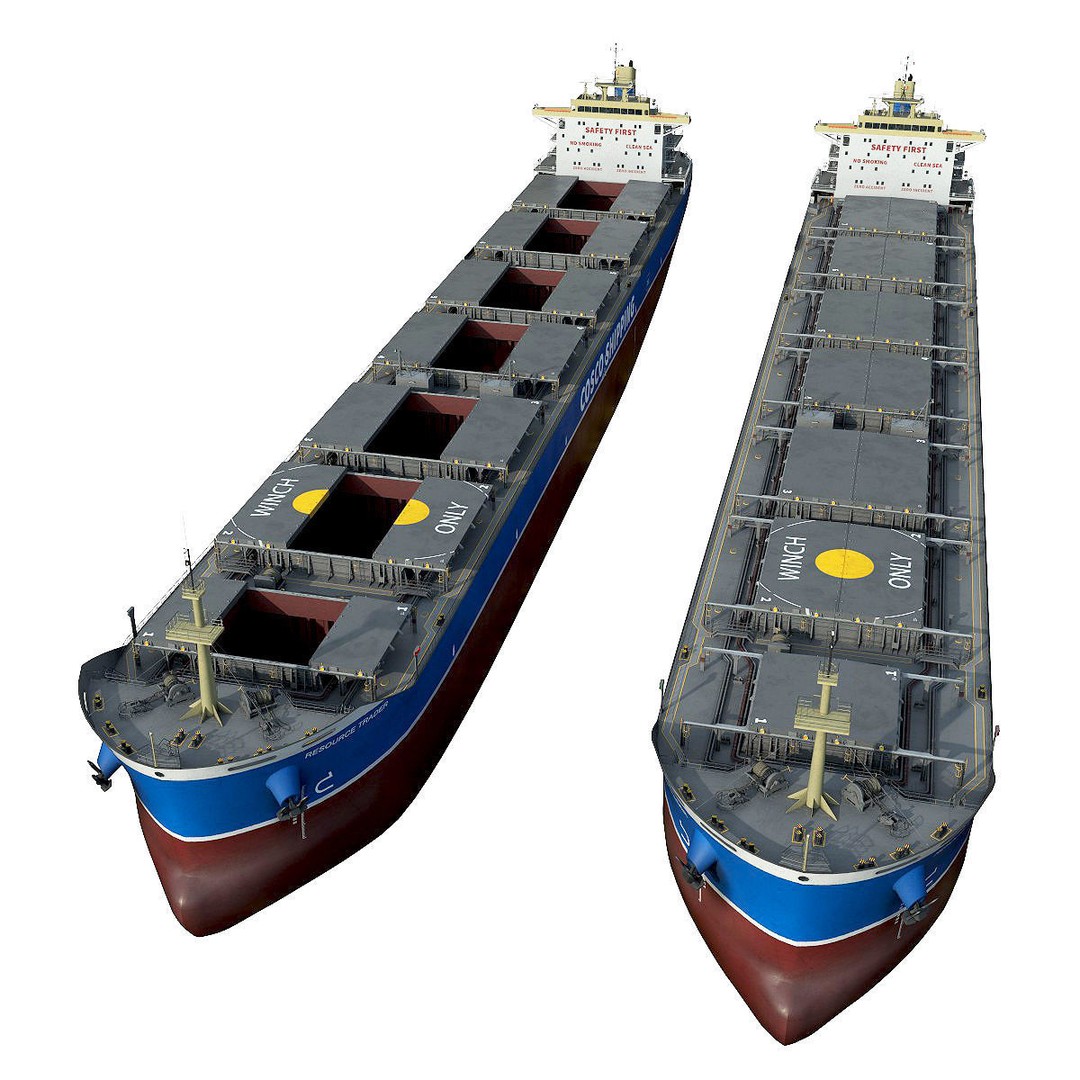 Bulk Carrier Ships 3D Model – High Poly PBR Asset, FBX, OBJ - View 6