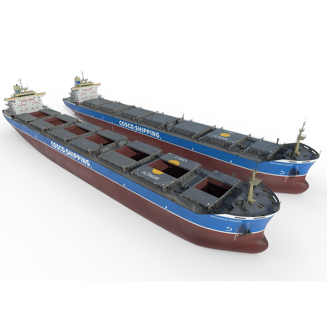 Bulk Carrier Ships 3D Model – High Poly PBR Asset, FBX, OBJ - View 8