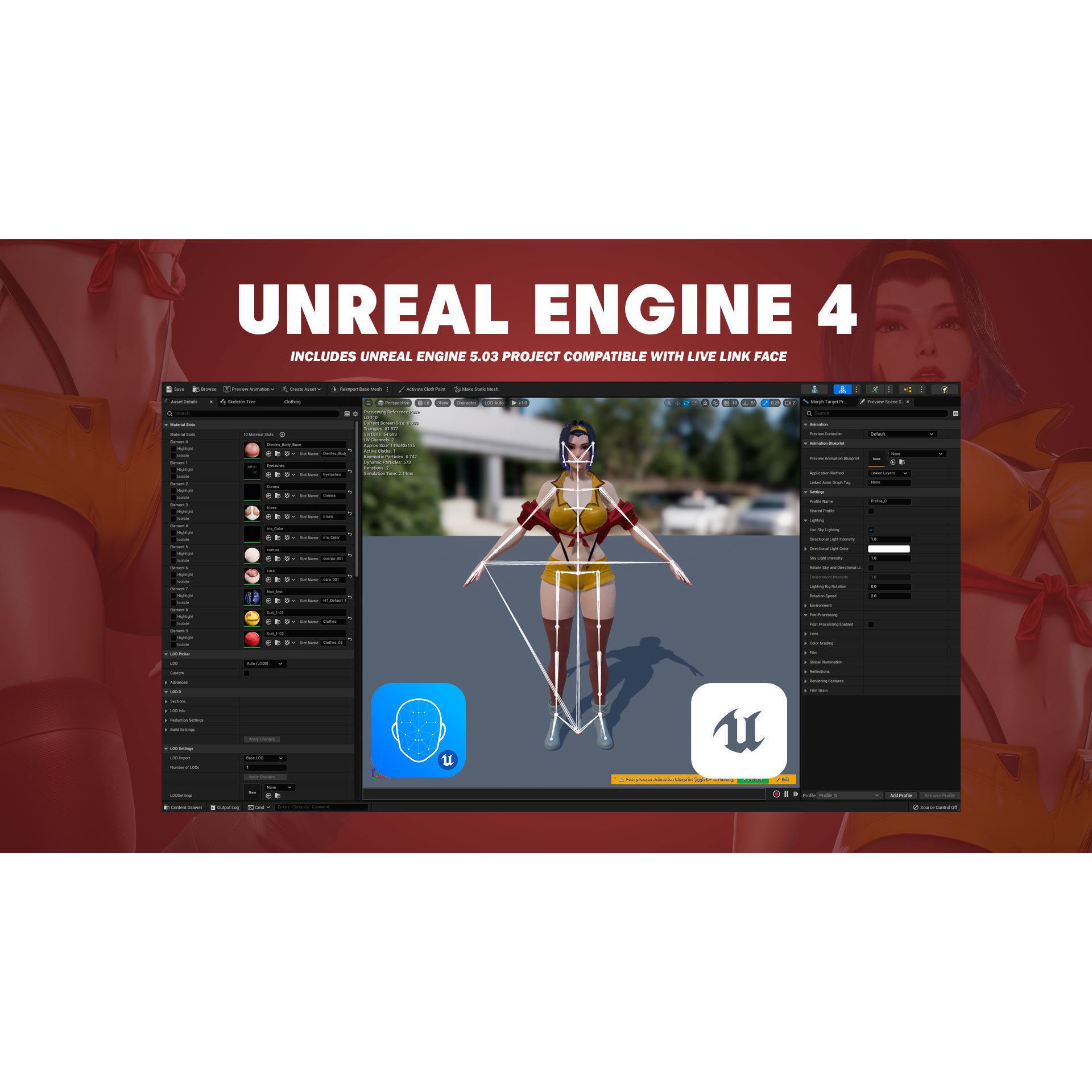 Faye Valentine - Low-Poly Game-Ready 3D Model - View 13