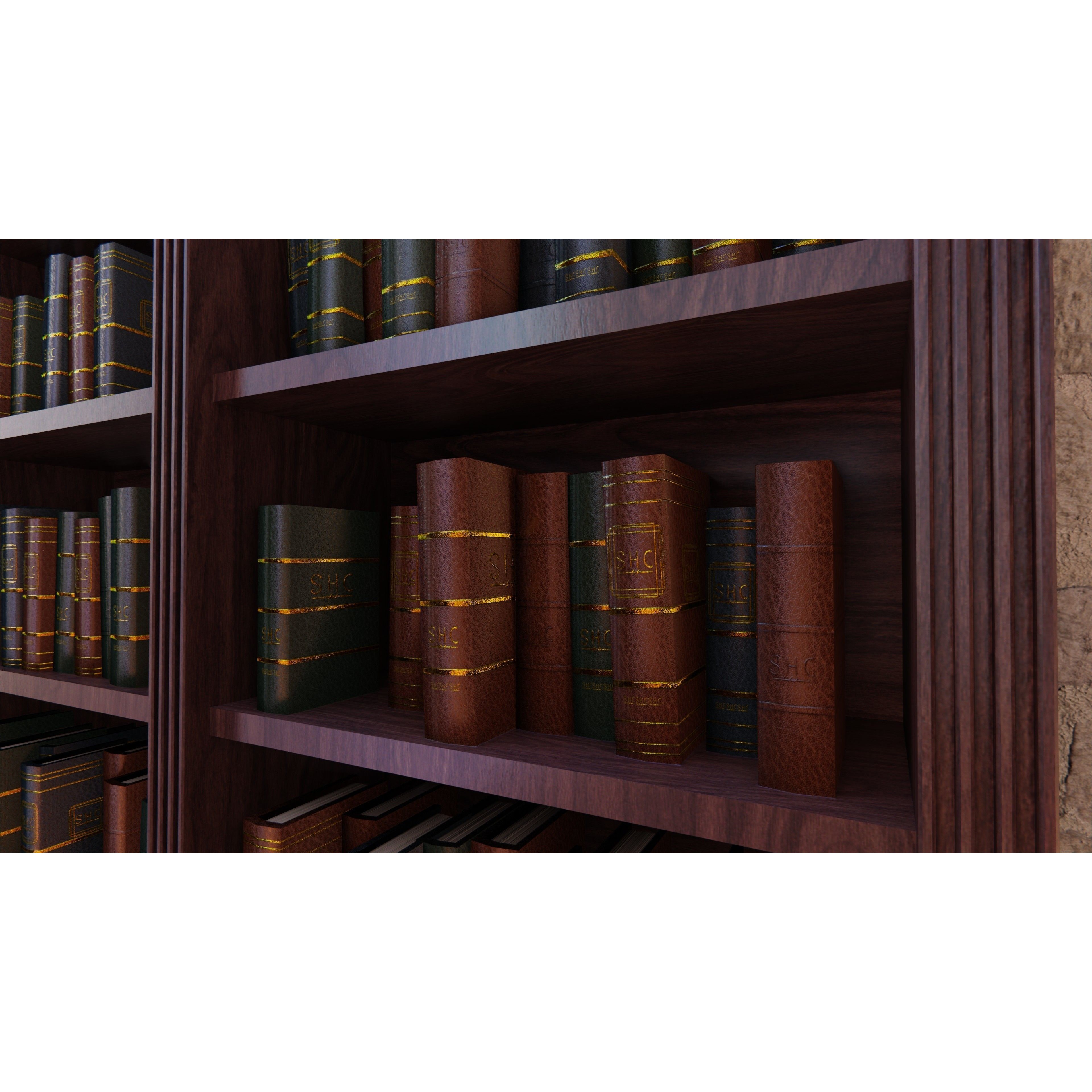 Classic Library - Low-Poly Game-Ready 3D Model - View 7