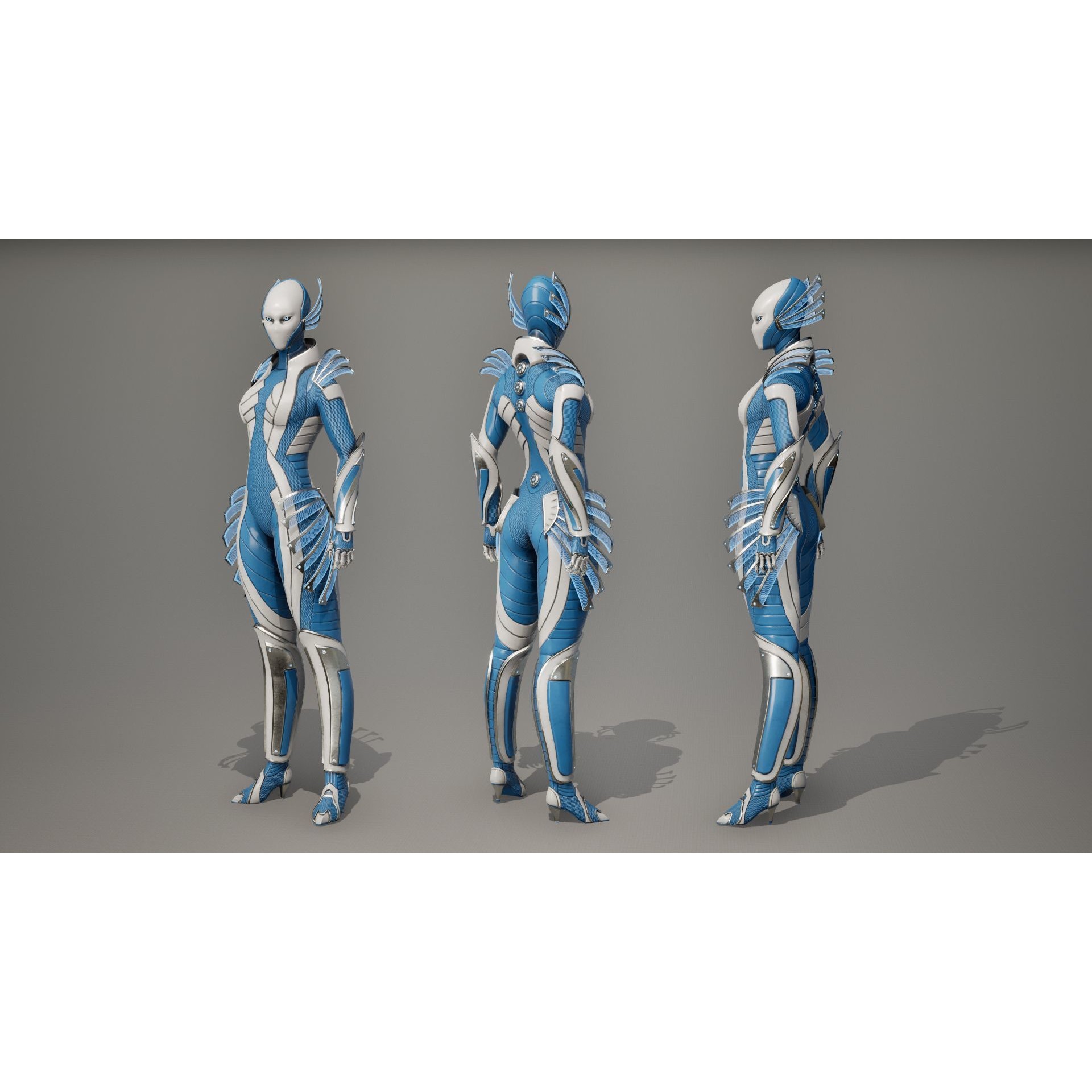 Robot 10 - Low-Poly Game-Ready 3D Model - View 13