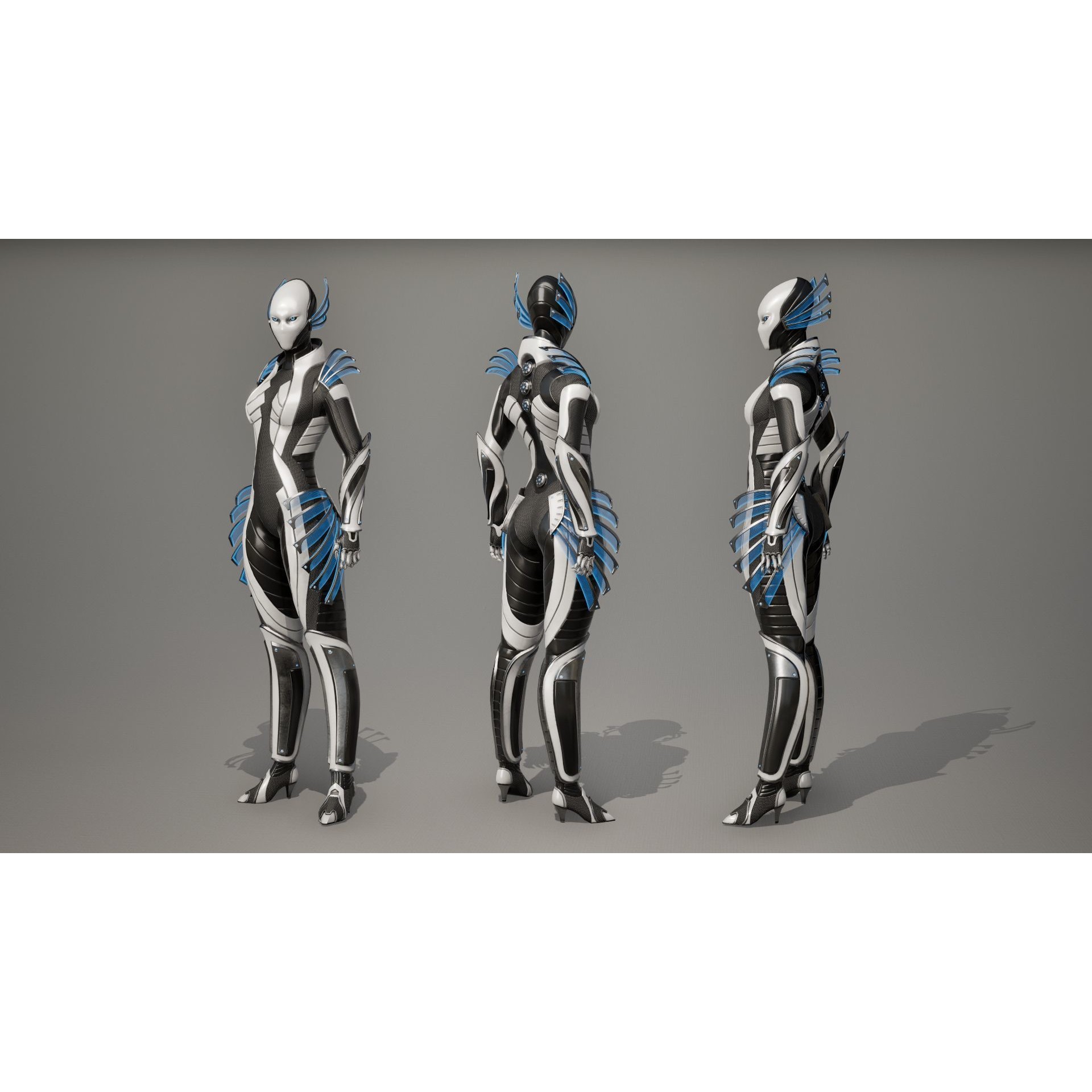 Robot 10 - Low-Poly Game-Ready 3D Model - View 3