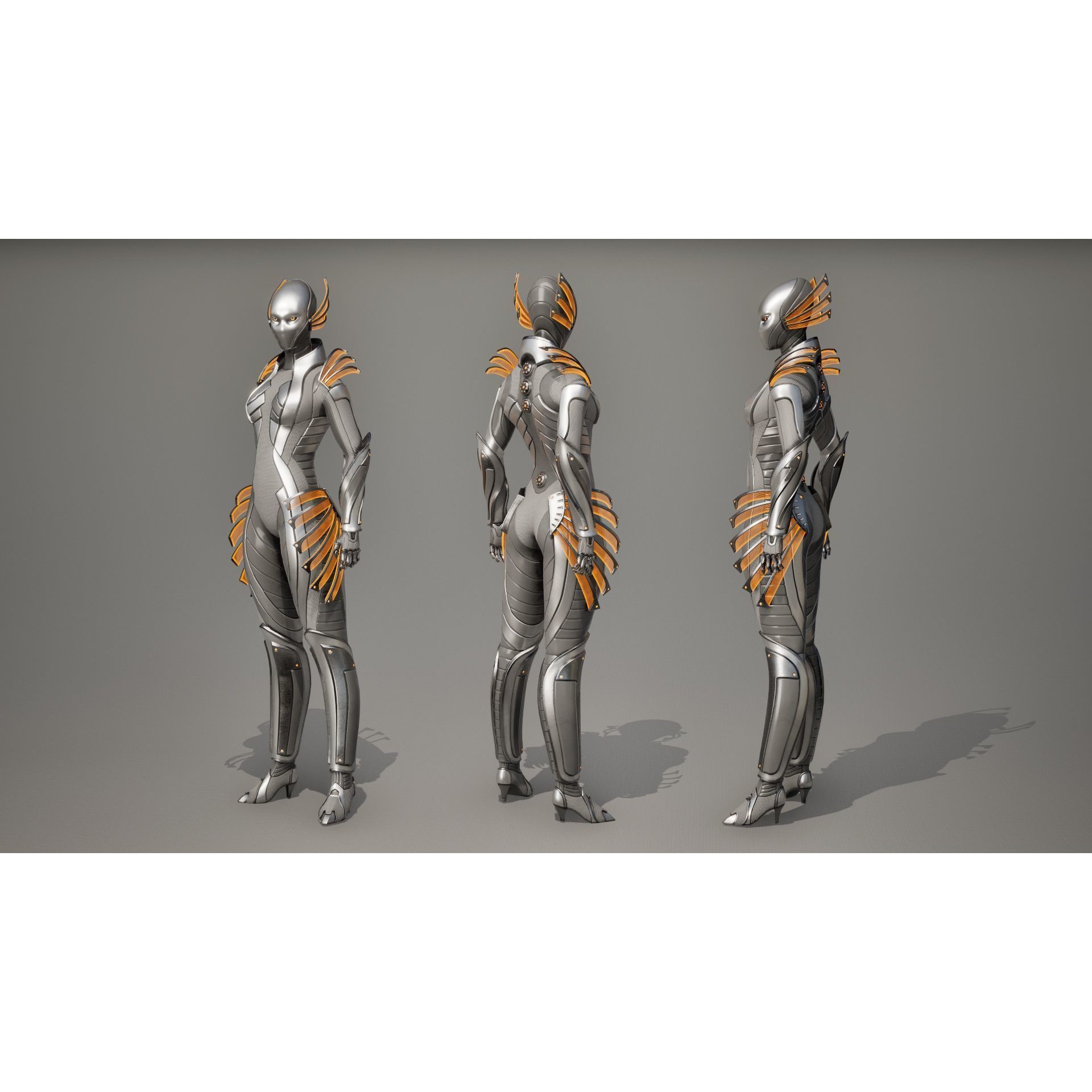 Robot 10 - Low-Poly Game-Ready 3D Model - View 5