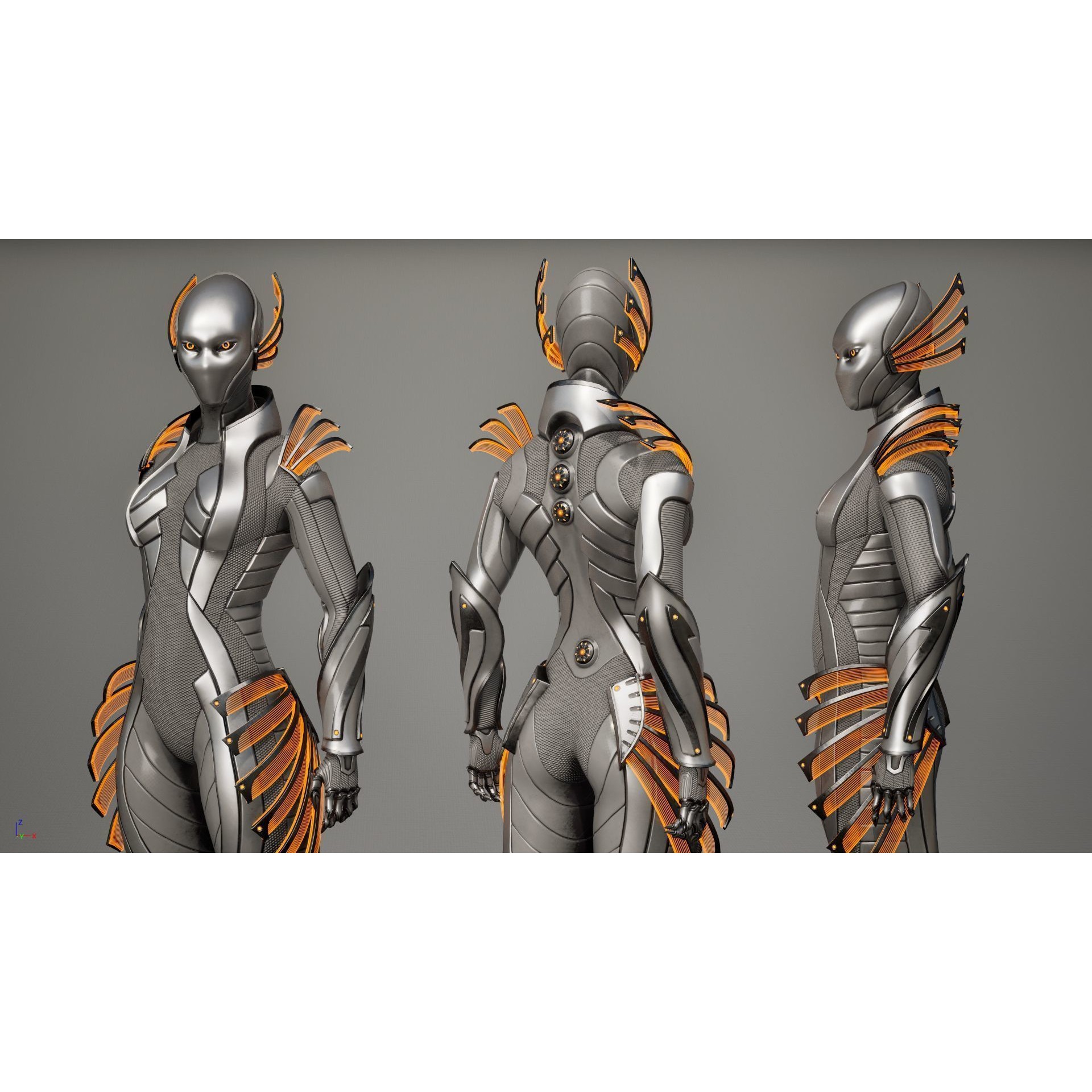 Robot 10 - Low-Poly Game-Ready 3D Model - View 6
