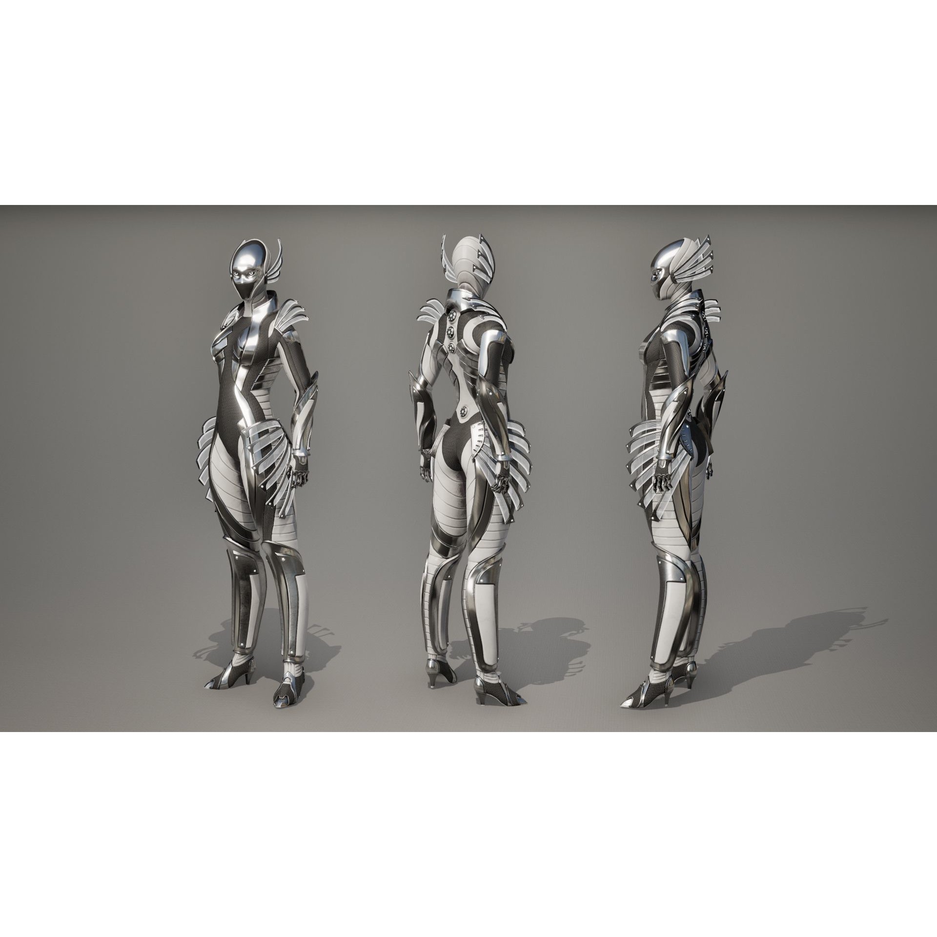 Robot 10 - Low-Poly Game-Ready 3D Model - View 9