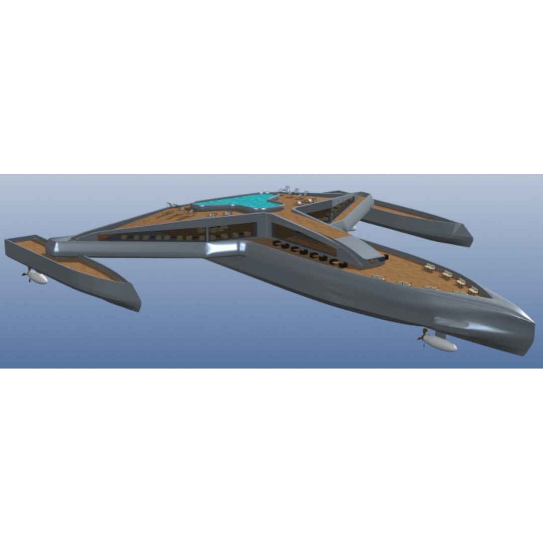 Estrella Luxury Yacht 3D Model – High Poly Watercraft, FBX, PBR - View 3