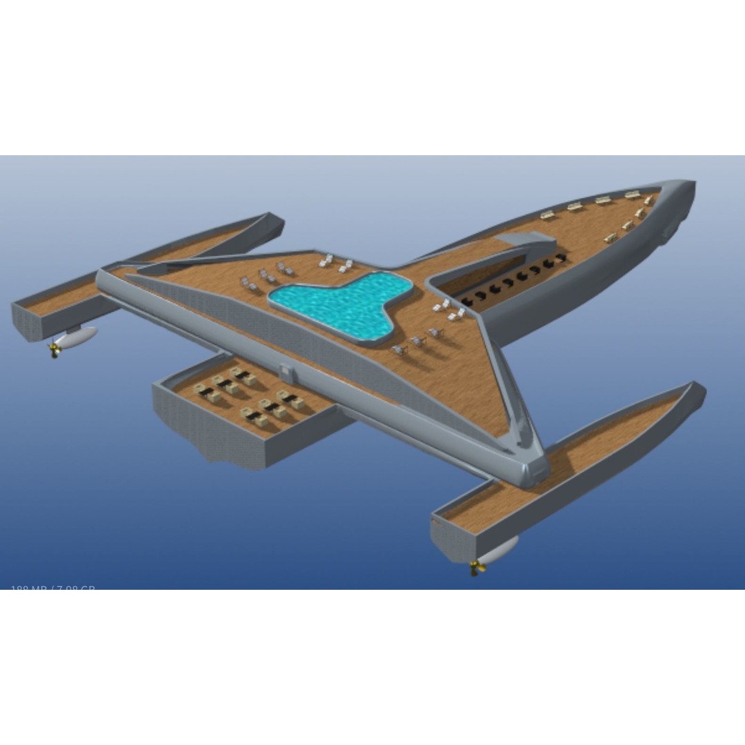 Estrella Luxury Yacht 3D Model – High Poly Watercraft, FBX, PBR - View 4