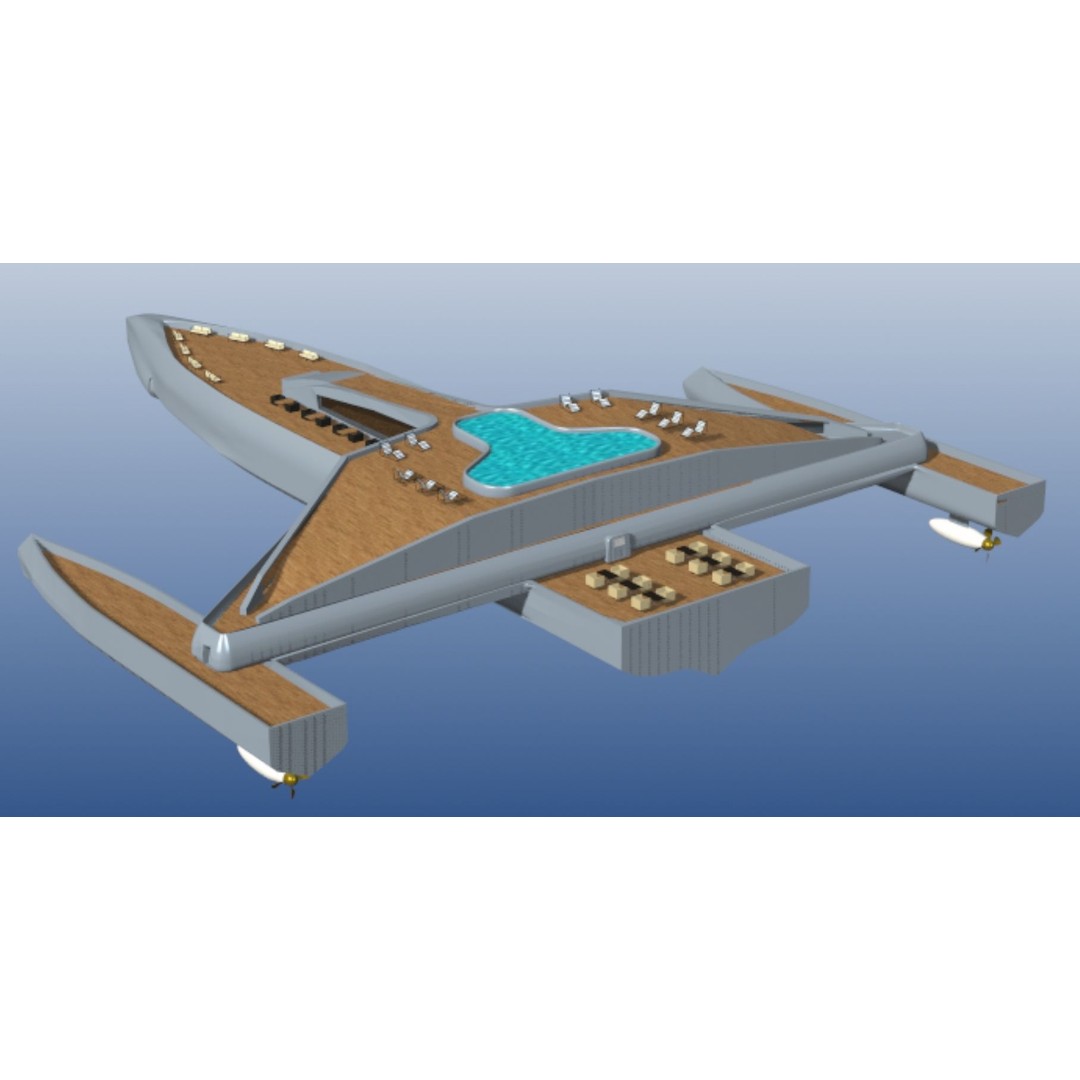 Estrella Luxury Yacht 3D Model – High Poly Watercraft, FBX, PBR - View 5