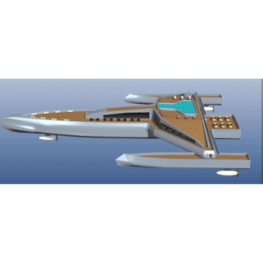Estrella Luxury Yacht 3D Model – High Poly Watercraft, FBX, PBR - View 6