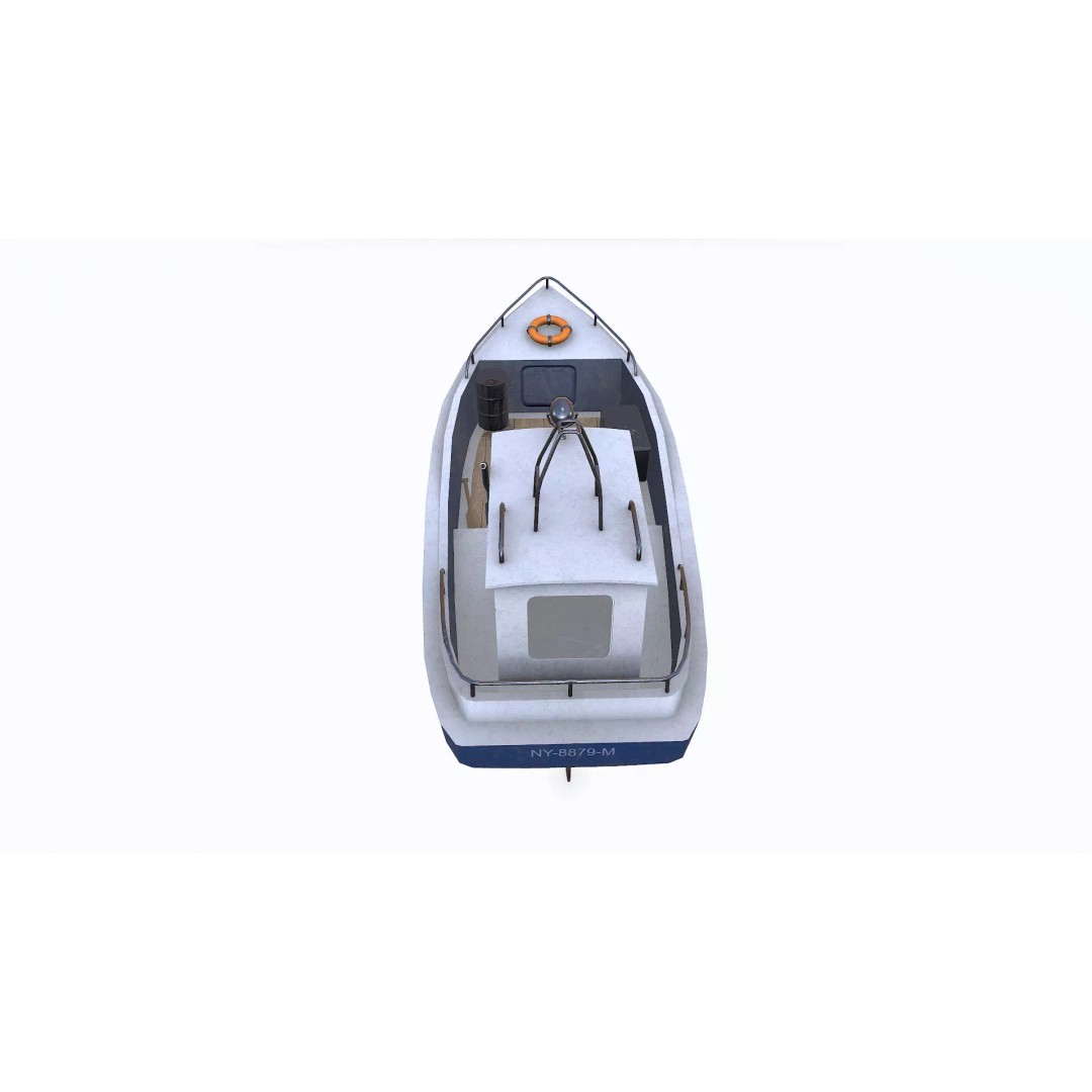 Old Boat 3D Model – Low Poly PBR Game Asset, FBX, OBJ, Blender - View 10