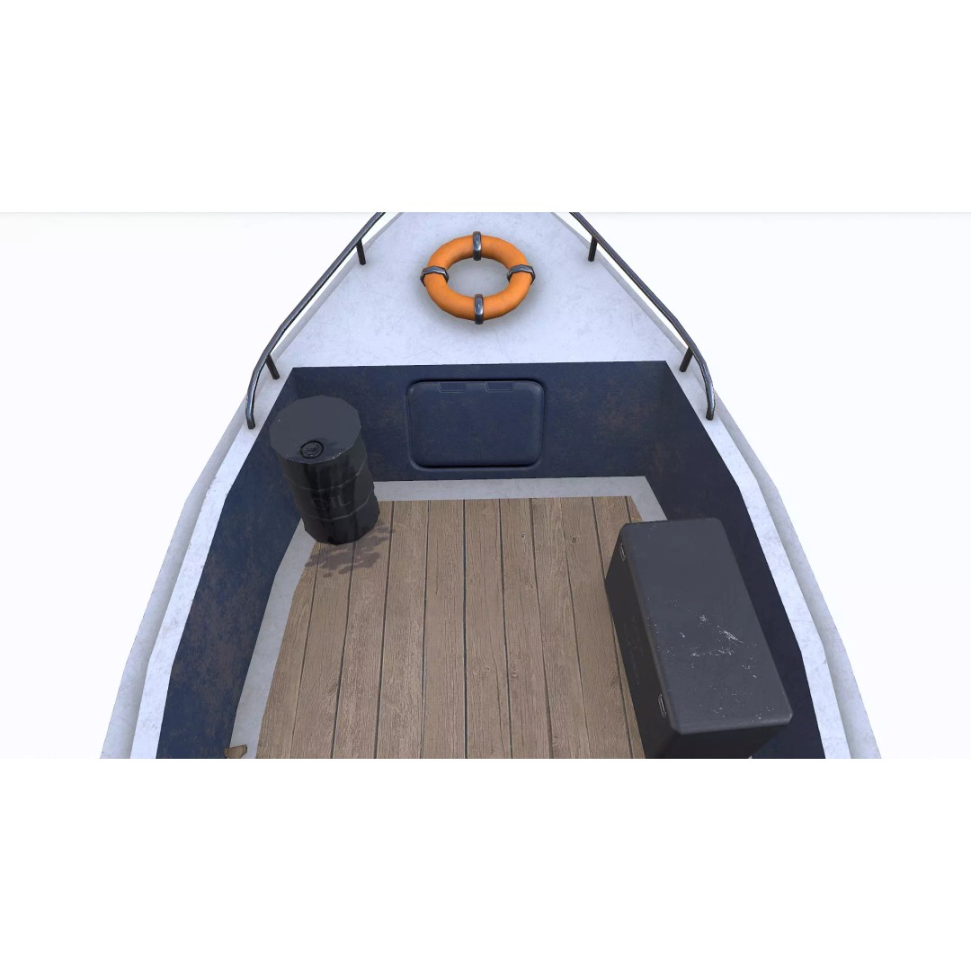 Old Boat 3D Model – Low Poly PBR Game Asset, FBX, OBJ, Blender - View 18