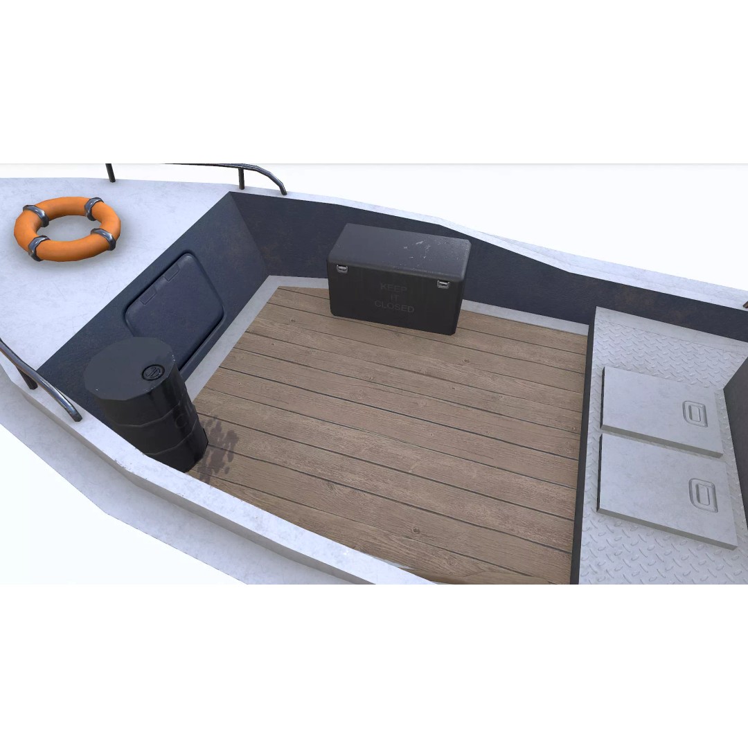 Old Boat 3D Model – Low Poly PBR Game Asset, FBX, OBJ, Blender - View 19