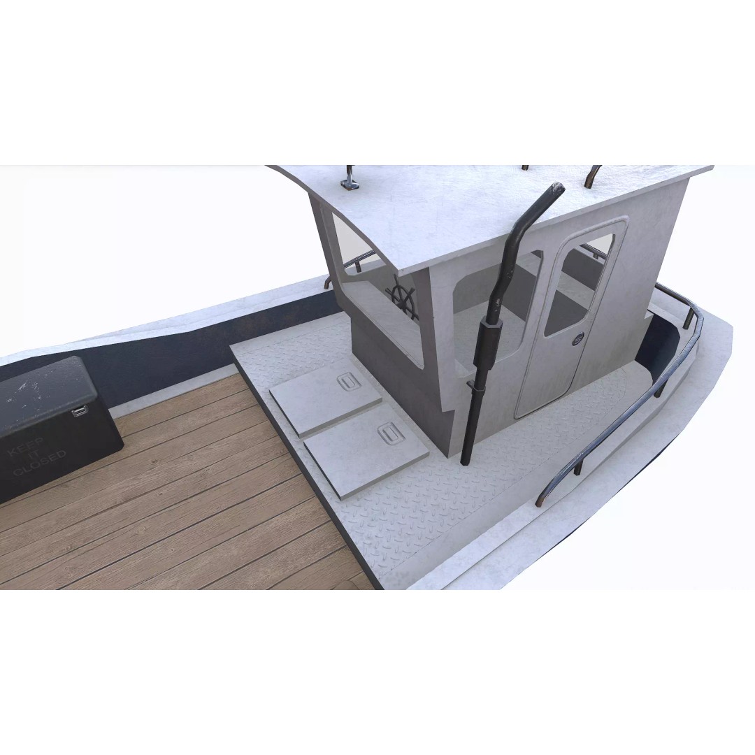 Old Boat 3D Model – Low Poly PBR Game Asset, FBX, OBJ, Blender - View 20